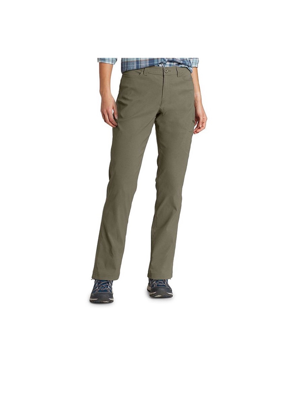 Eddie Bauer Olive Green Straight-Leg Outdoor Pants